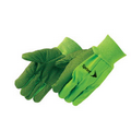 Double Palm Canvas Work Gloves W/Black PVC Dot
